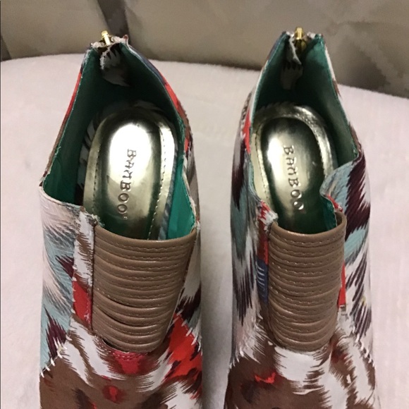 #8 Bamboo 170917 Multi Wedge Peep Toe Shoes - Picture 7 of 11